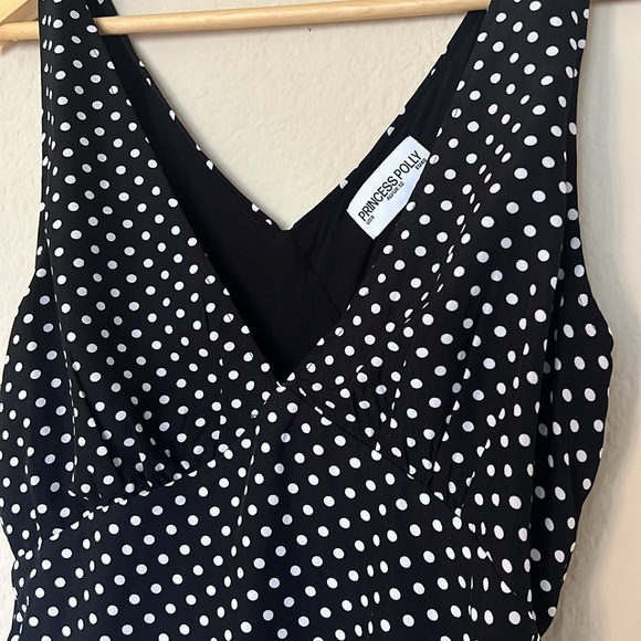 Nellie Mini Polka Dot Black Dress D28 - Picture 8 of 8